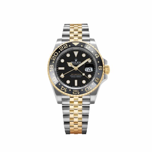 Rolex GMT-Master II 126713GRNR Stainless Steel Yellow Gold Black Dial Jubilee