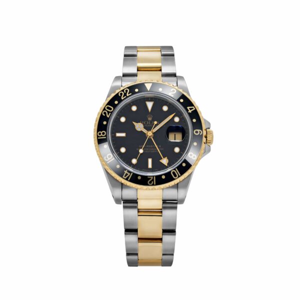 Rolex GMT-Master II 16713 Stainless Steel Yellow Gold Black Dial