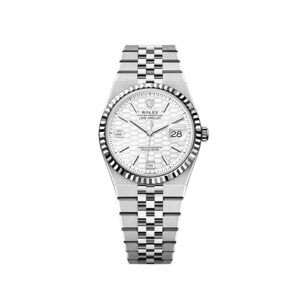 Rolex Land-Dweller 127234 Stainless Steel White Gold Intense White Dial