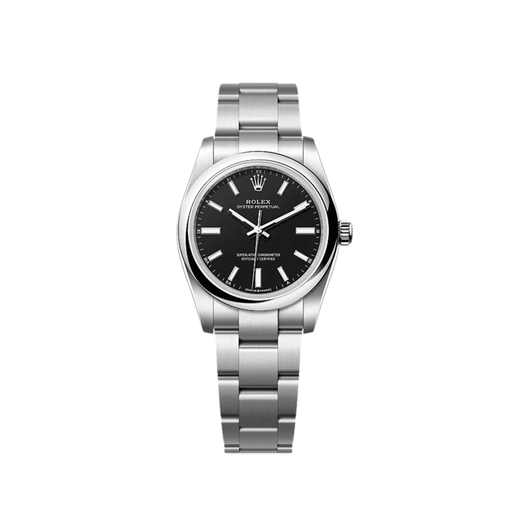 Rolex Oyster Perpetual 34 124200 Stainless Steel Black Dial