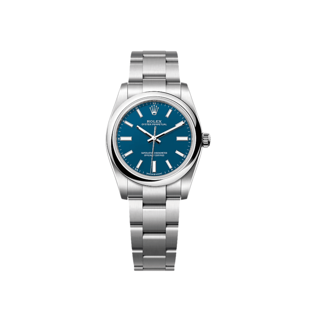 Rolex Oyster Perpetual 34 124200 Stainless Steel Blue Dial