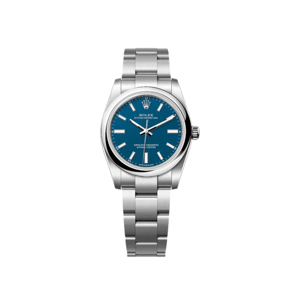 Rolex Oyster Perpetual 34 124200 Stainless Steel Blue Dial