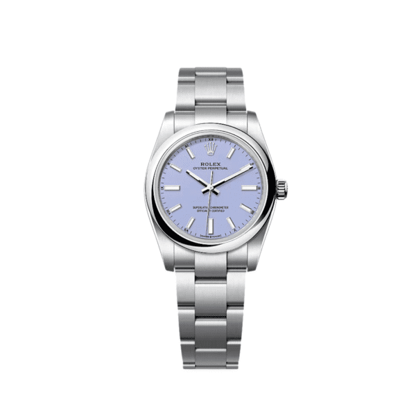 Rolex Oyster Perpetual 34 124200 Stainless Steel Lavender Dial
