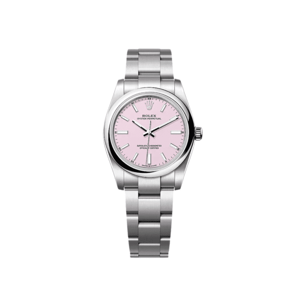 Rolex Oyster Perpetual 34 124200 Stainless Steel Pink Dial