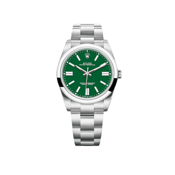 Rolex Oyster Perpetual 41 124300 Stainless Steel Green Dial