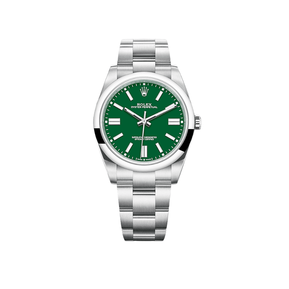 Rolex Oyster Perpetual 41 124300 Stainless Steel Green Dial