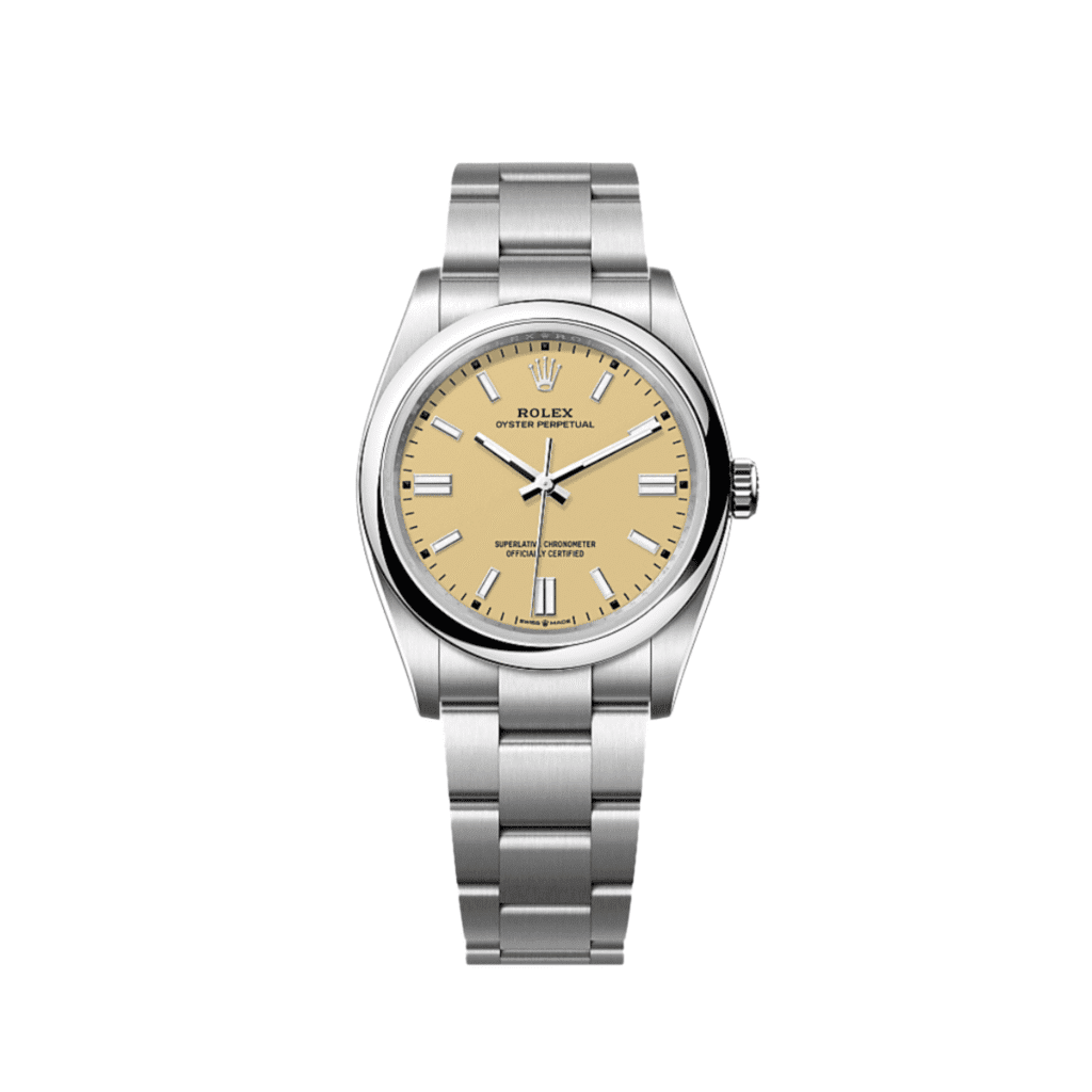 Rolex Oyster Perpetual 36 126000 Stainless Steel Dial Beige Dial