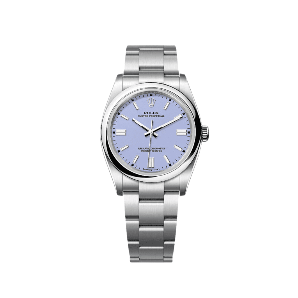 Rolex Oyster Perpetual 36 126000 Stainless Steel Dial Lavender Dial