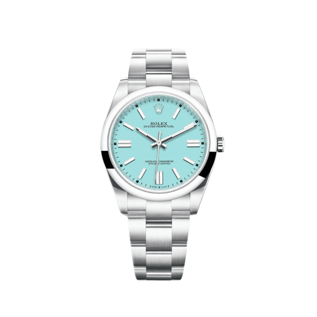 Rolex Oyster Perpetual 41 124300 Stainless Steel Turquoise Dial