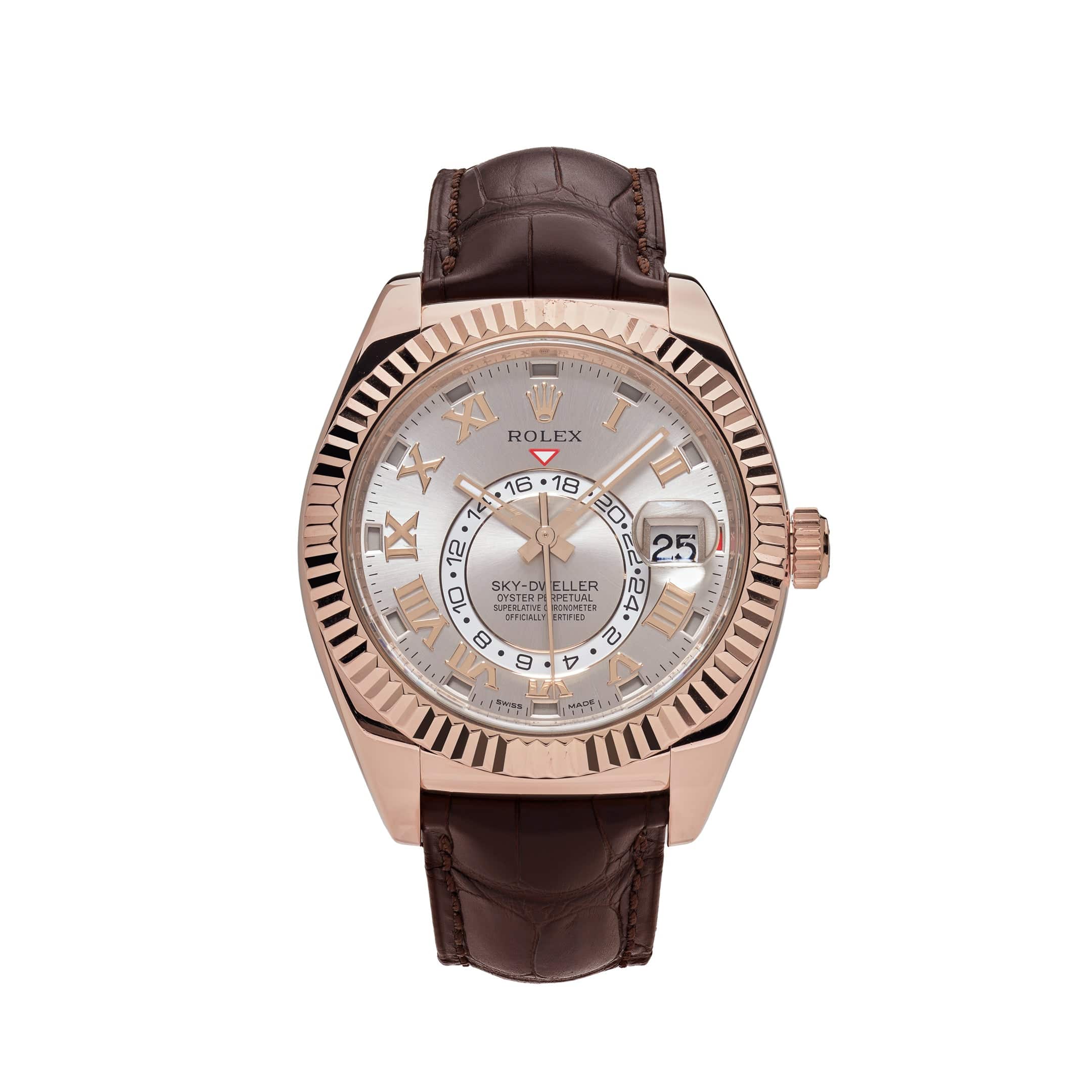 Rolex Sky-Dweller 326135 Rose Gold Sundust Dial