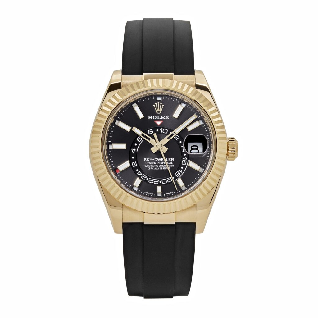 Rolex Sky-Dweller 336238 Yellow Gold Bright Black Dial