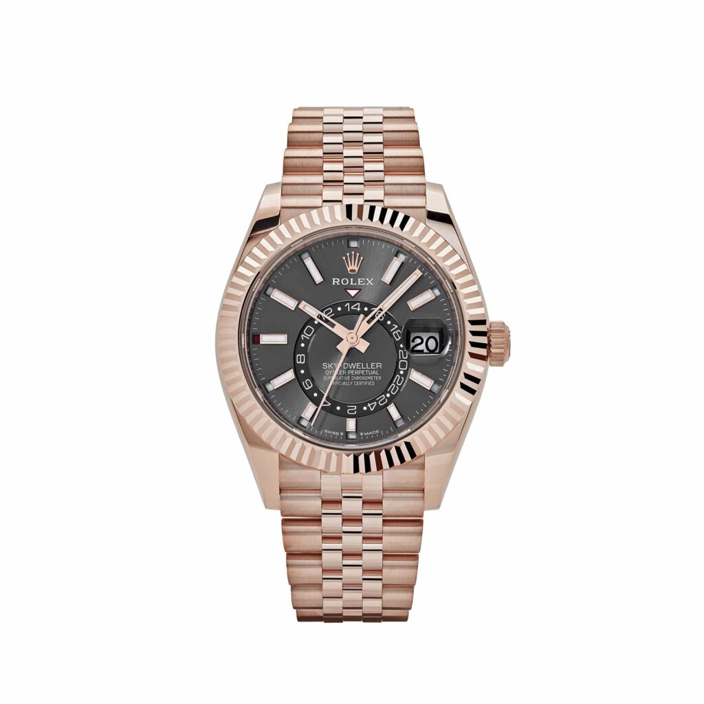 Rolex Sky-Dweller 336935 Rose Gold Slate Dial Jubilee