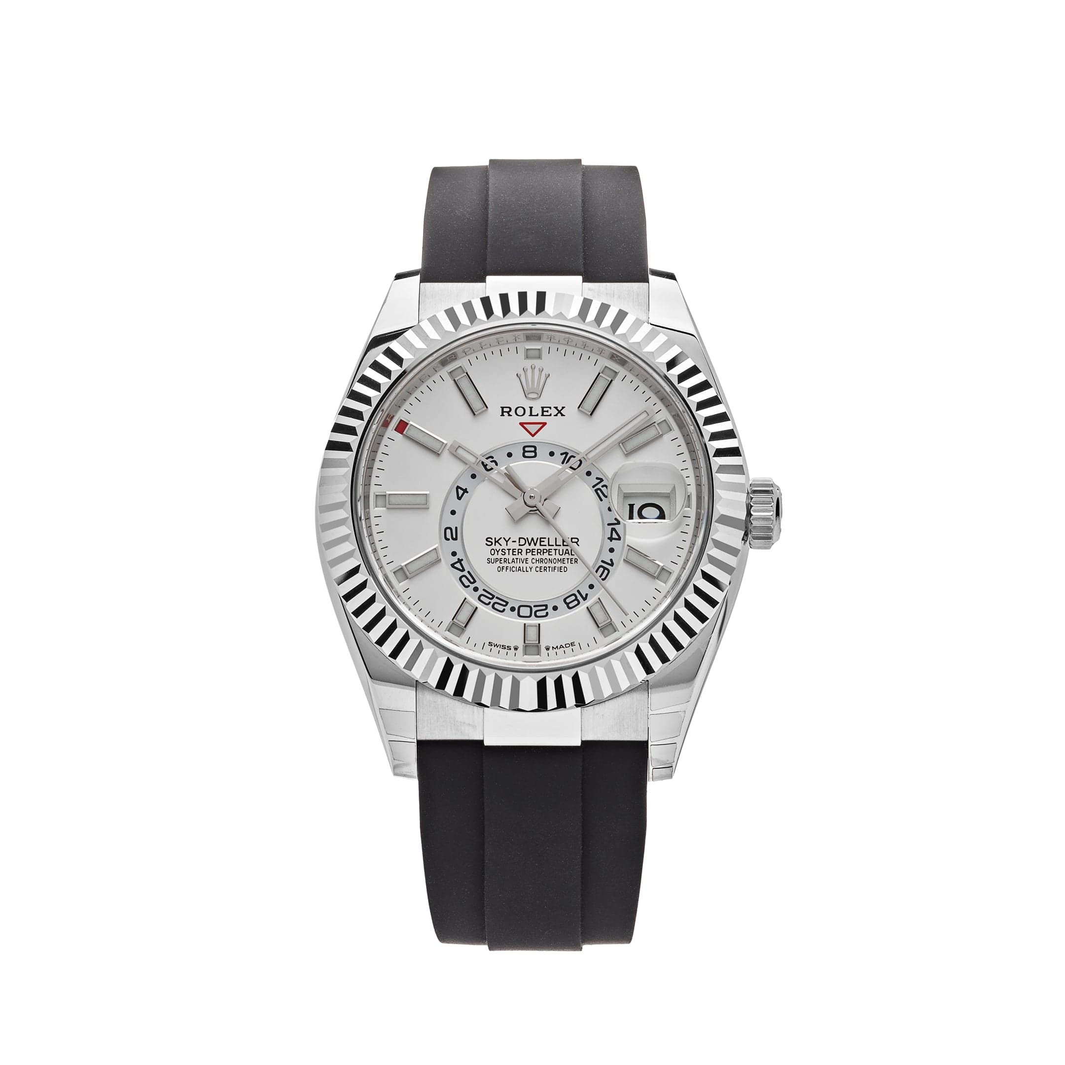 Rolex Sky-Dweller 336239 White Gold White Dial Oysterflex