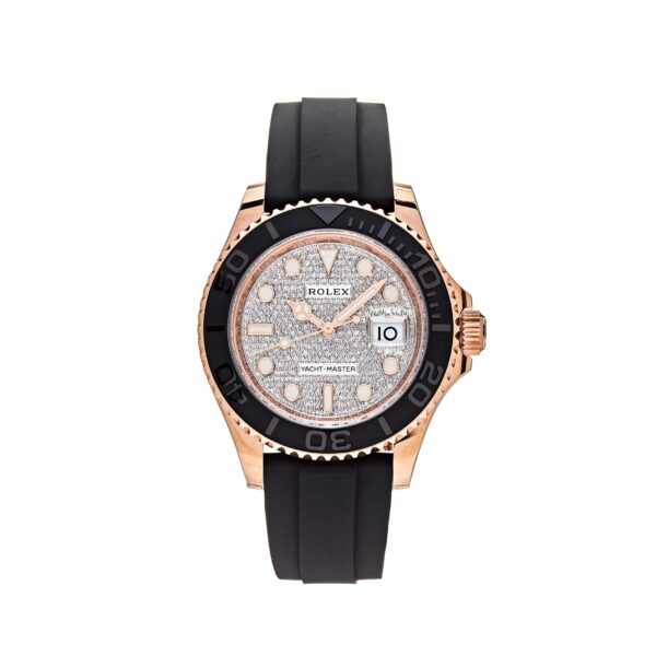 Rolex Yacht-Master 40 116655 Rose Gold Pave Diamond Dial