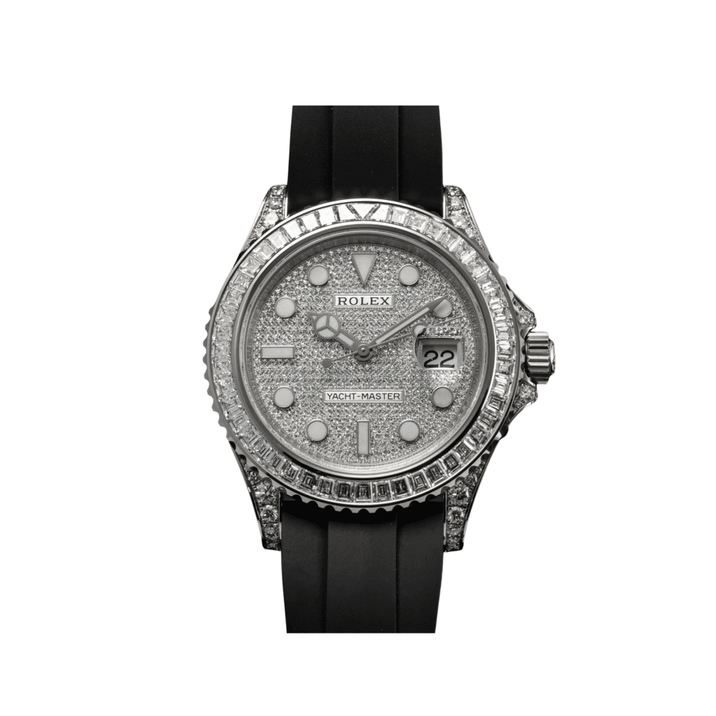 Rolex Yacht-Master 42 226679TBR White Gold Pave Diamond Dial Diamond Bezel
