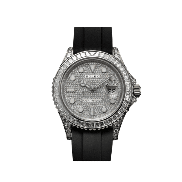 Rolex Yacht-Master 42 226679TBR White Gold Pave Diamond Dial Diamond Bezel
