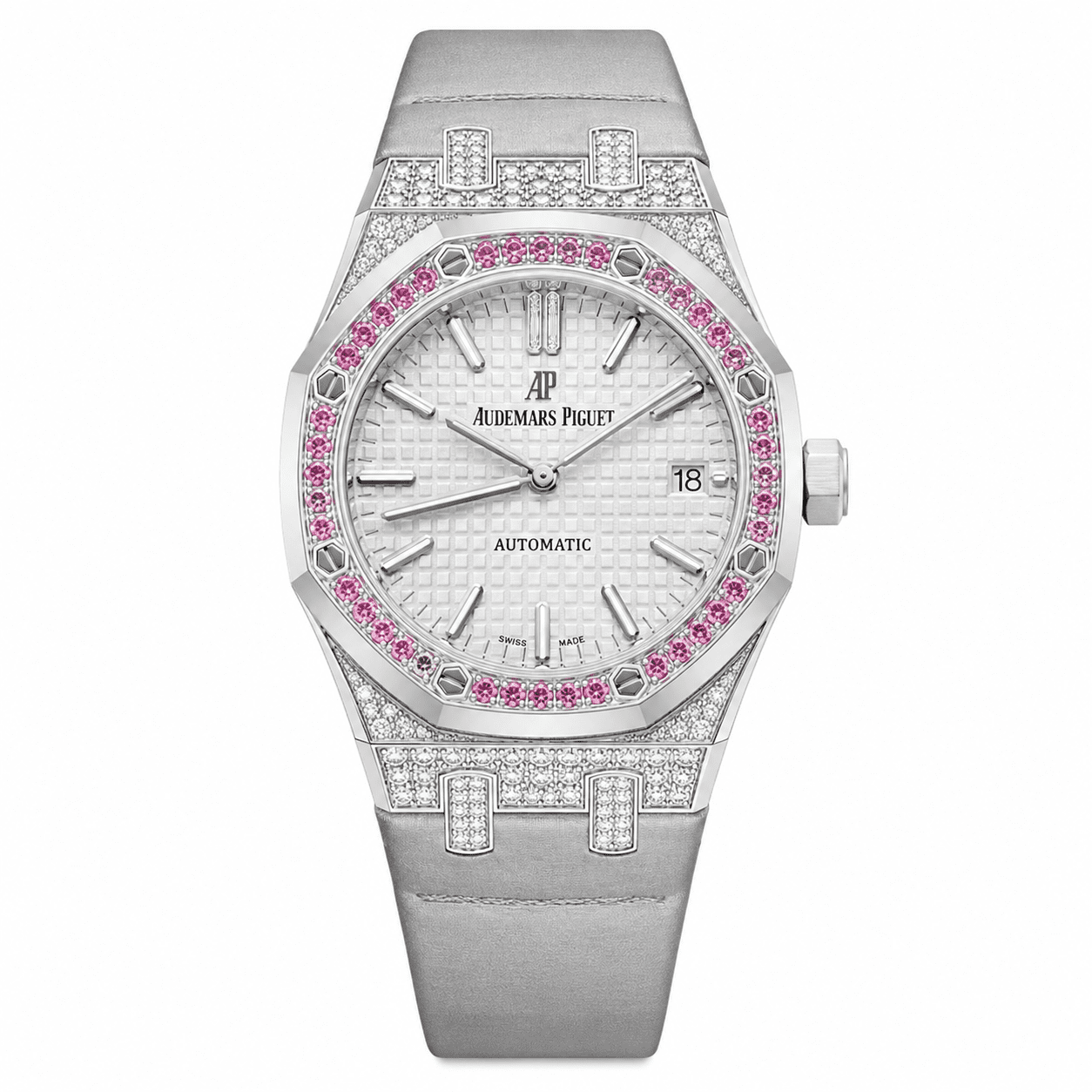 Audemars Piguet Royal Oak Selfwinding 15452BC White Gold Pink Diamond