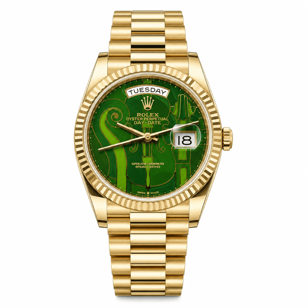 Rolex Day-Date 36 128238 Vienna Philharmonic Violin Dial Yellow Gold