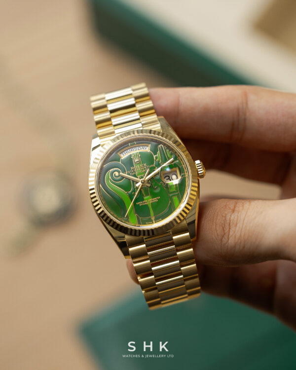 Rolex Day-Date 36 128238 Vienna Philharmonic Violin Dial Yellow Gold