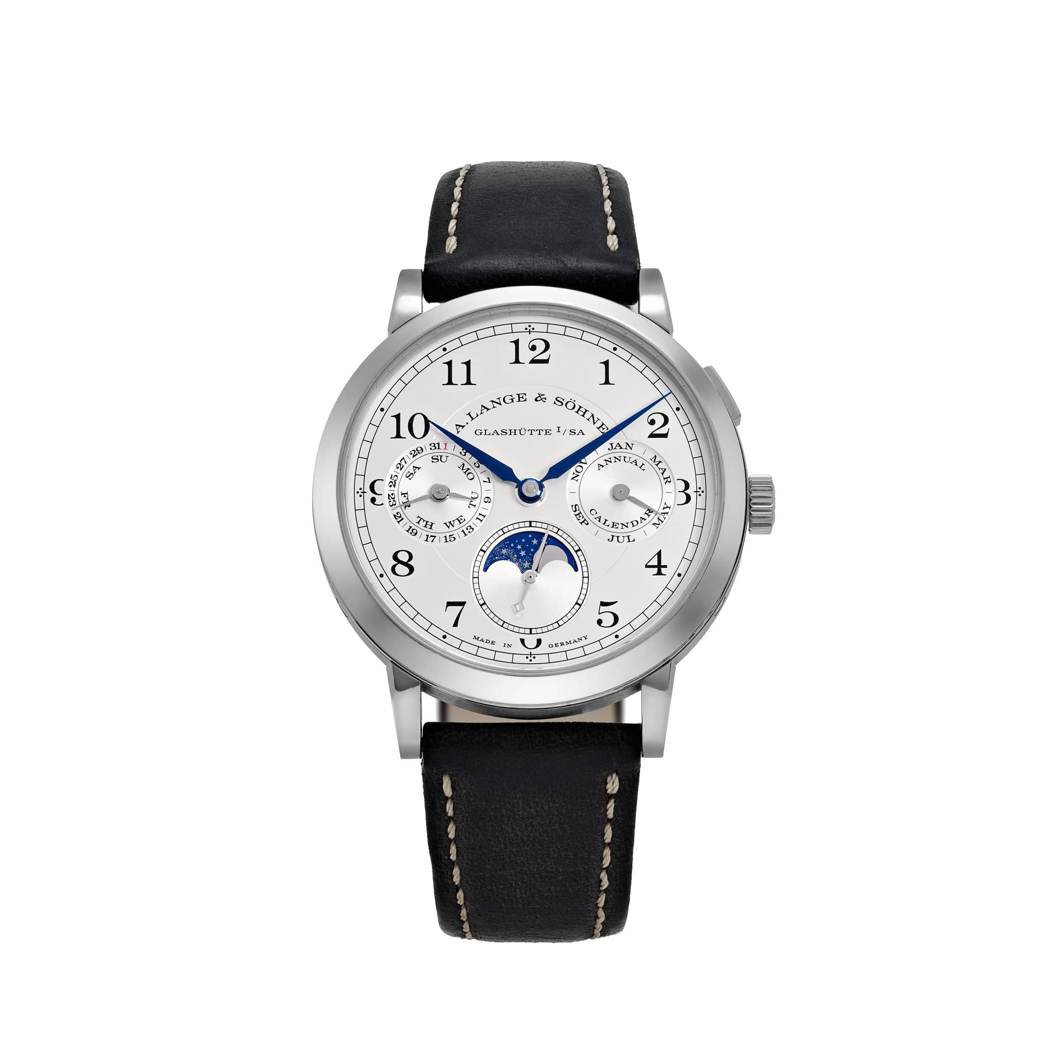 A. Lange & Söhne 1815 238.026E Annual Calendar Moon Phase White Gold Silver Dial