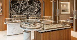 Where to buy luxury watches in Hong Kong: display cases at the SHK Watches showroom in Tsim Sha Tsui