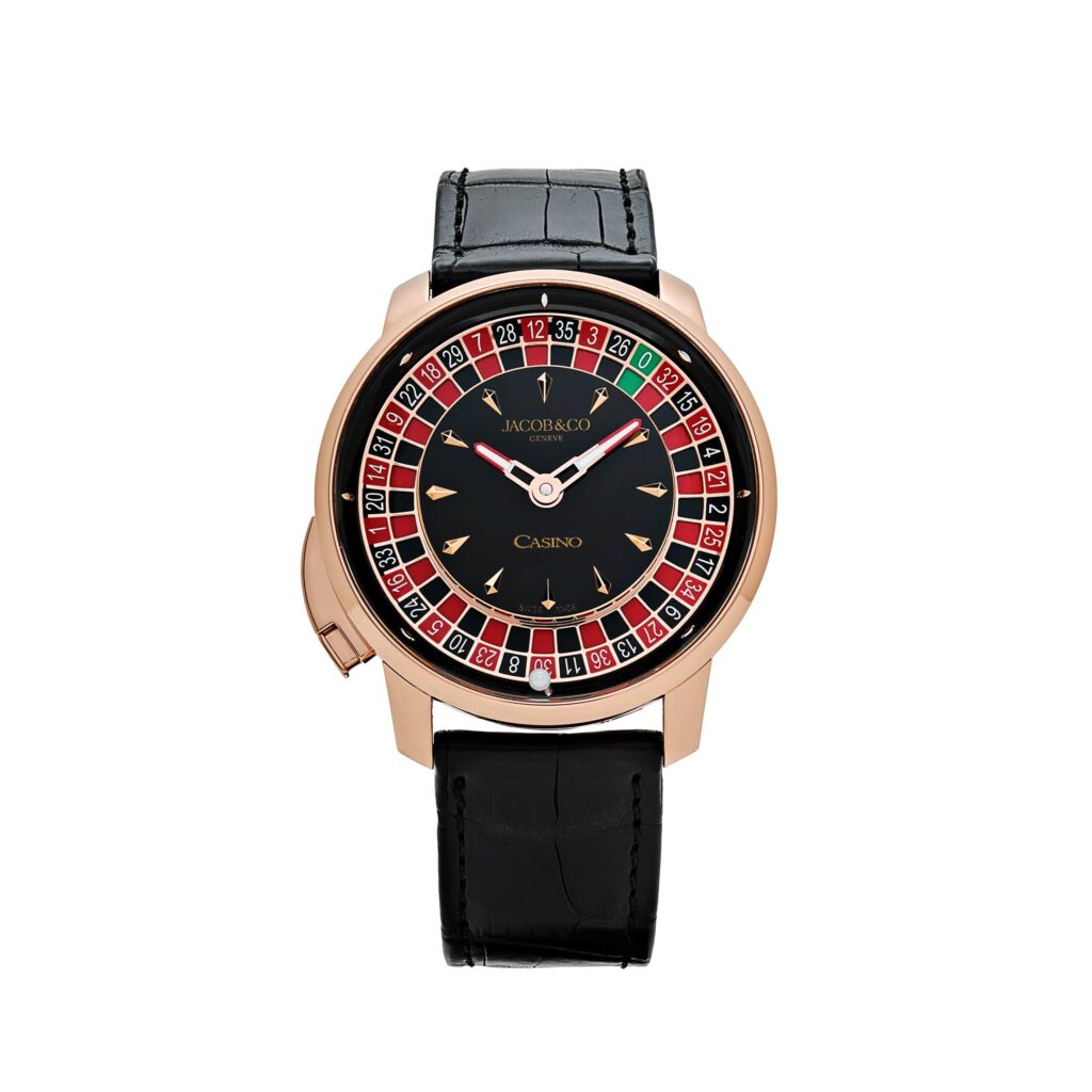Jacob & Co. ‘The Casino Tourbillon’ CA100.40.AA.AA.ABALA Rose Gold Black Onyx Dial Limited Edition