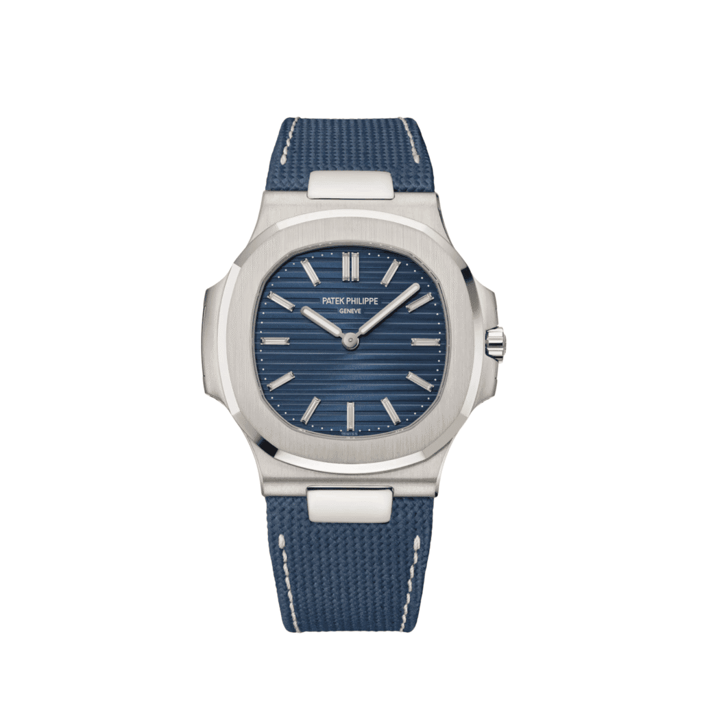 Patek Philippe Nautilus 5810G-001 50th Anniversary White Gold Blue Diamond Dial