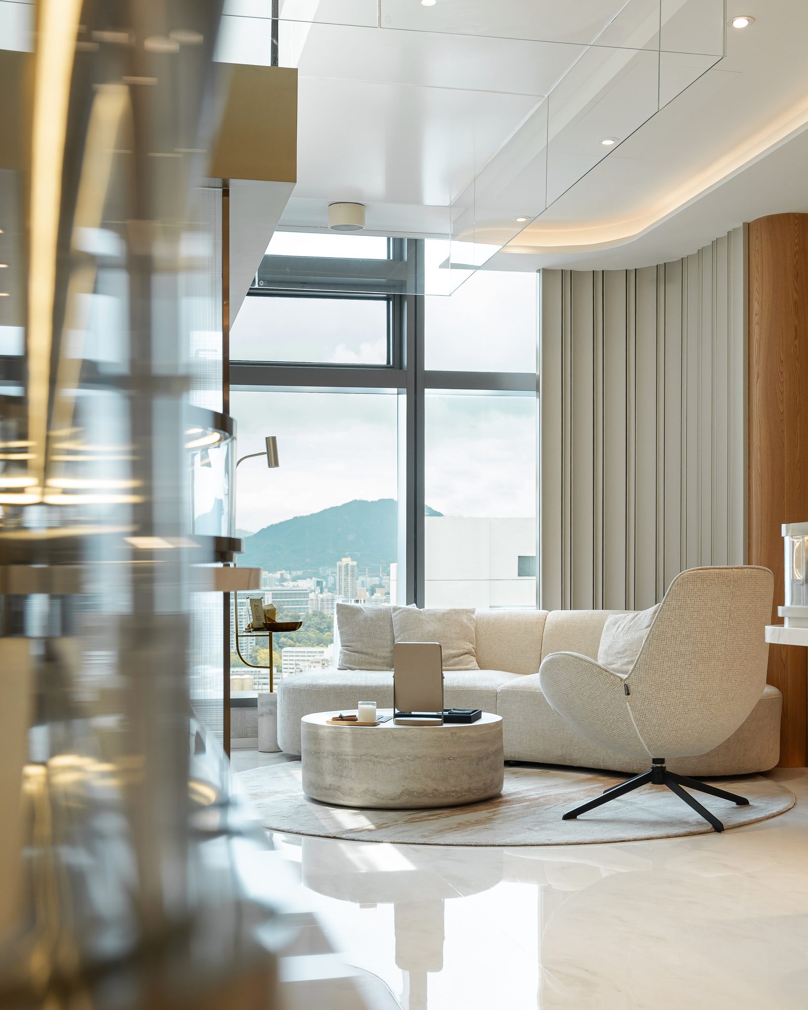 Private viewing lounge where clients buy luxury watches in Hong Kong at the SHK Watches showroom
