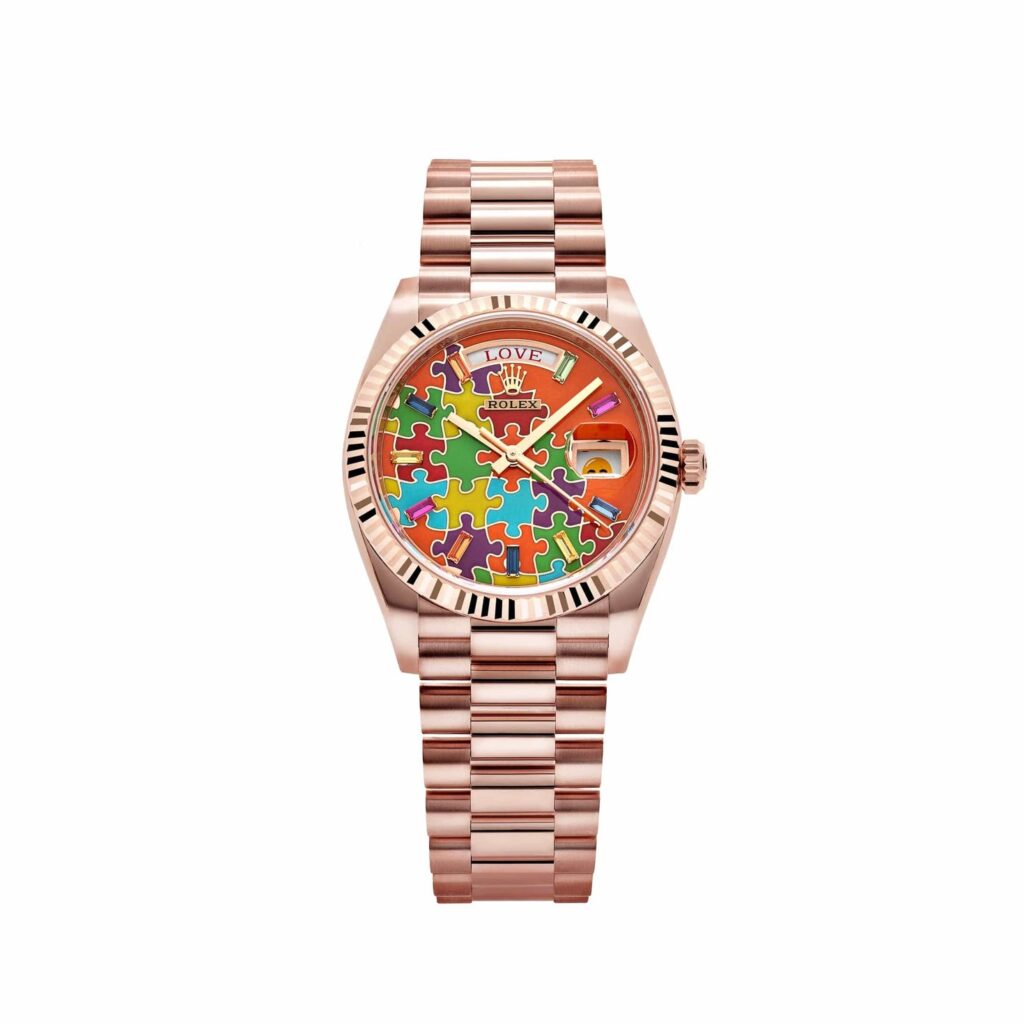 Rolex Day-Date 36 128235 Emoji Puzzle Rose Gold (2025)