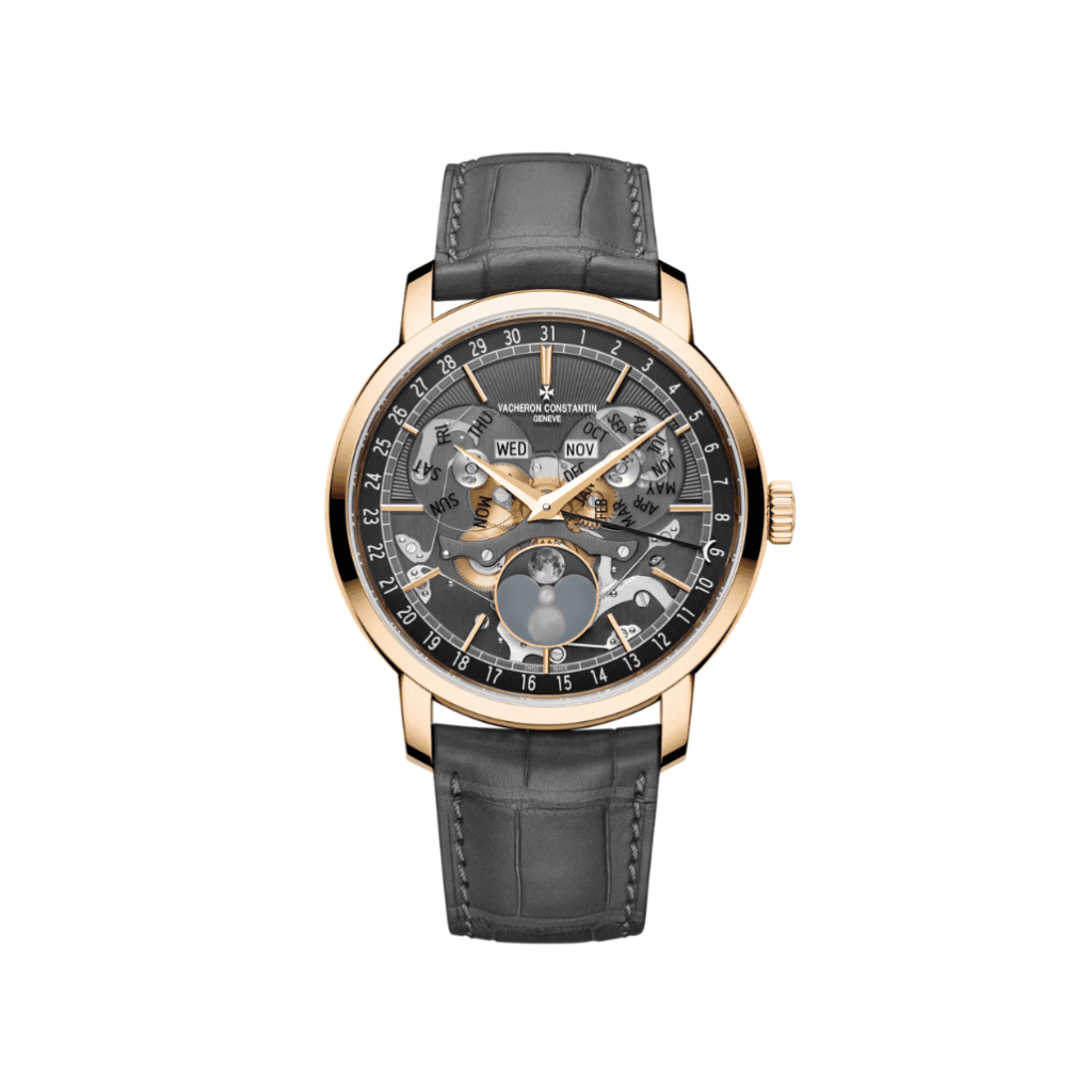 Vacheron Constantin Traditionnelle Complete Calendar Openface 4020T/000R-B654 Pink Gold
